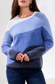FUZZY DOUBLE KNIT SWEATER