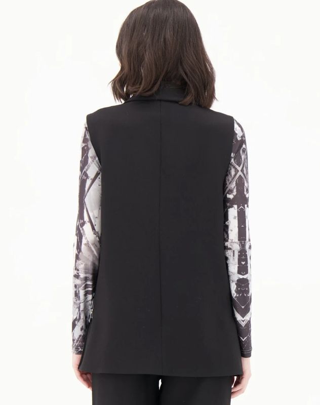 SLEEVELESS NOTCH COLLAR BLAZER