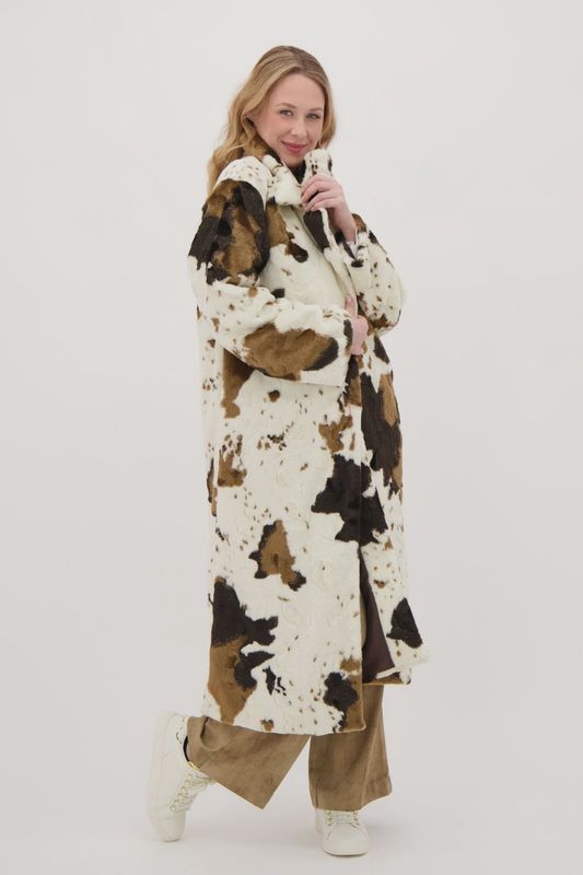 THE “MOO” FAUX FUR LONG COAT