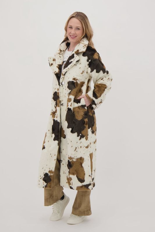 THE “MOO” FAUX FUR LONG COAT