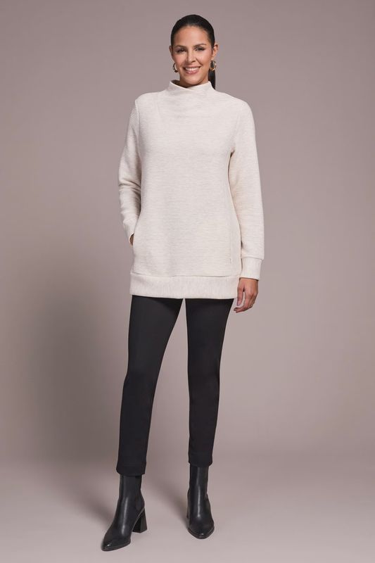 LONG-SLEEVE TUNIC WITH INVISIBLE POCKETS