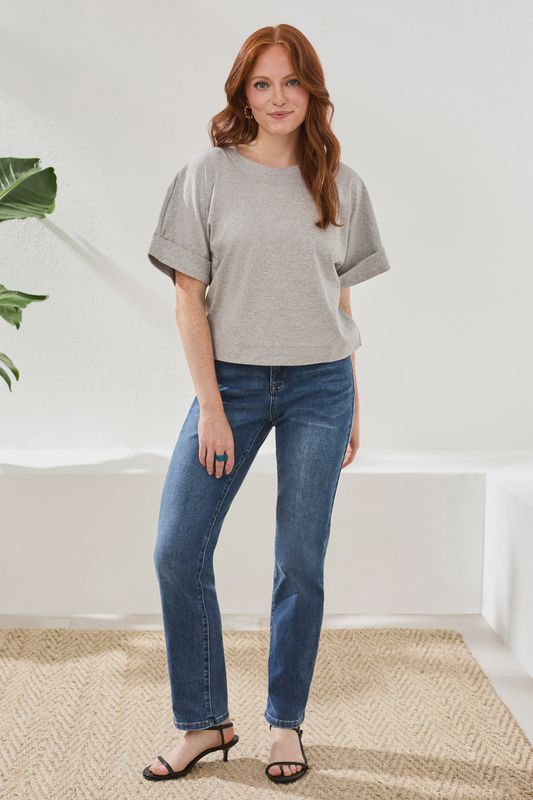 PETITE SOPHIA CURVY STRAIGHT LEG JEANS