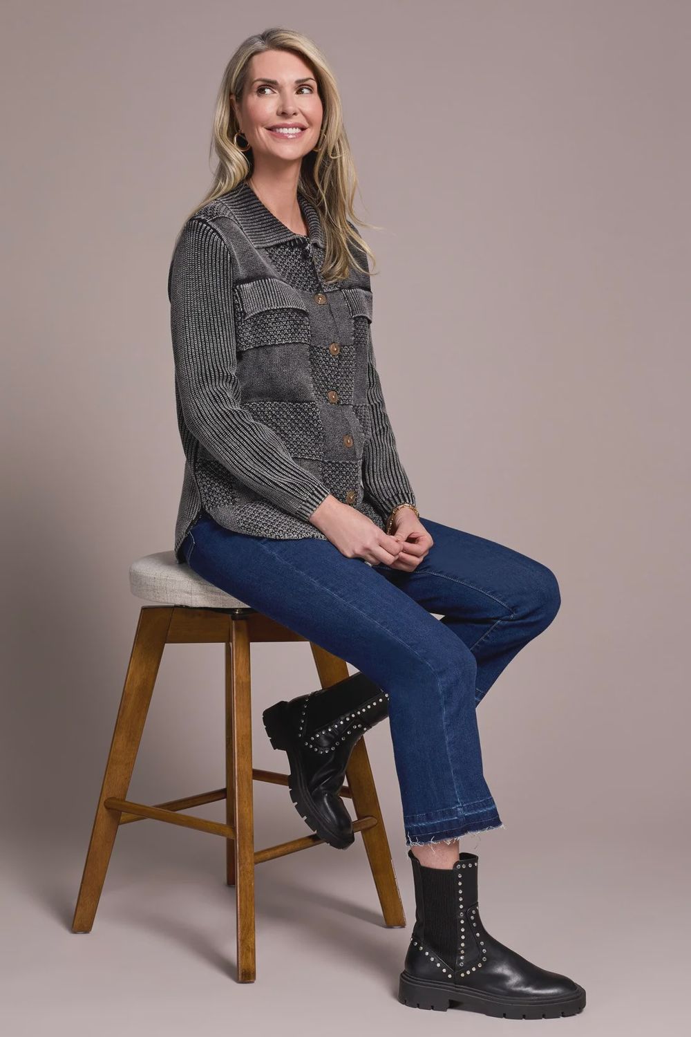 SPECIAL WASH SWEATER CARDIGAN
