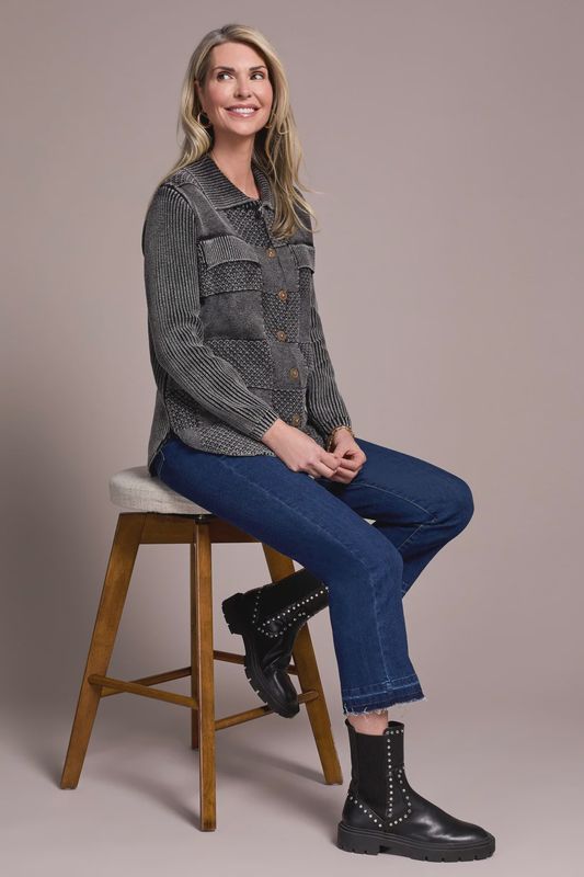 SPECIAL WASH SWEATER CARDIGAN