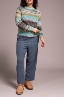 BOUCLE YARN MOCK NECK PUFF SLEEVE SWEATER, Size: s