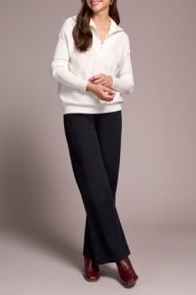 SOFT ZIP-UP V-NECK SWEATER, Size: s