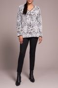 ANIMAL PRINT V-NECK SWEATER, Size: s