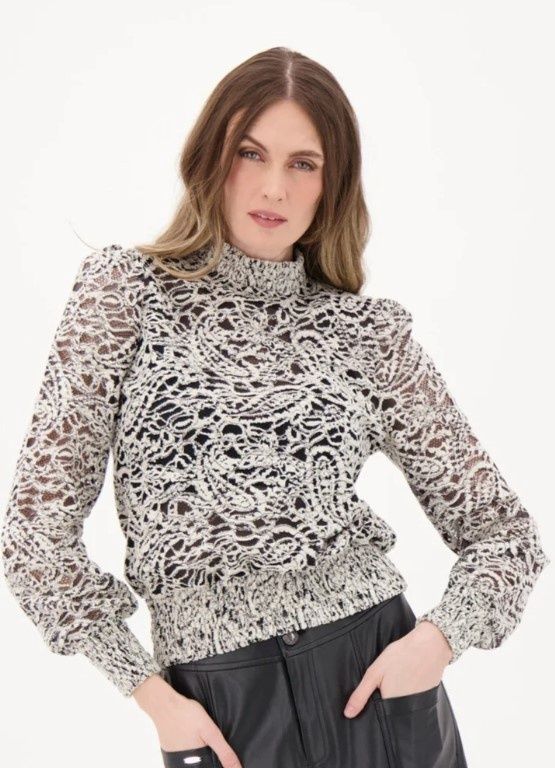 CHENILLE LACE SWEATER, Size: xs