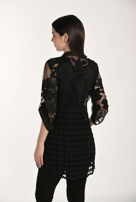 SHEER EMBROIDERED TUNIC