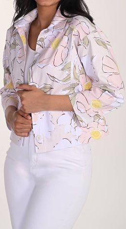 FLORAL CROPPED JACKET
