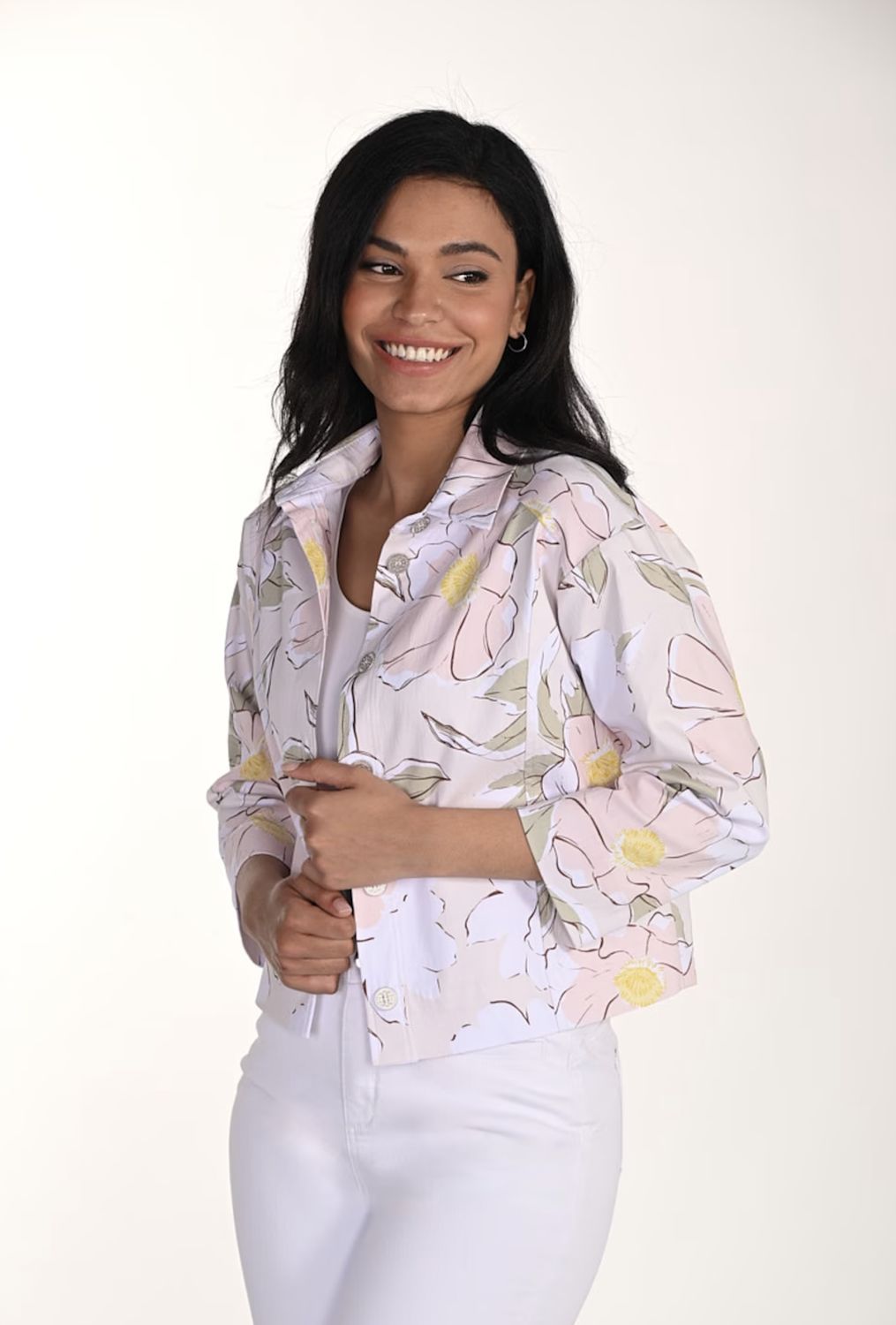 FLORAL CROPPED JACKET