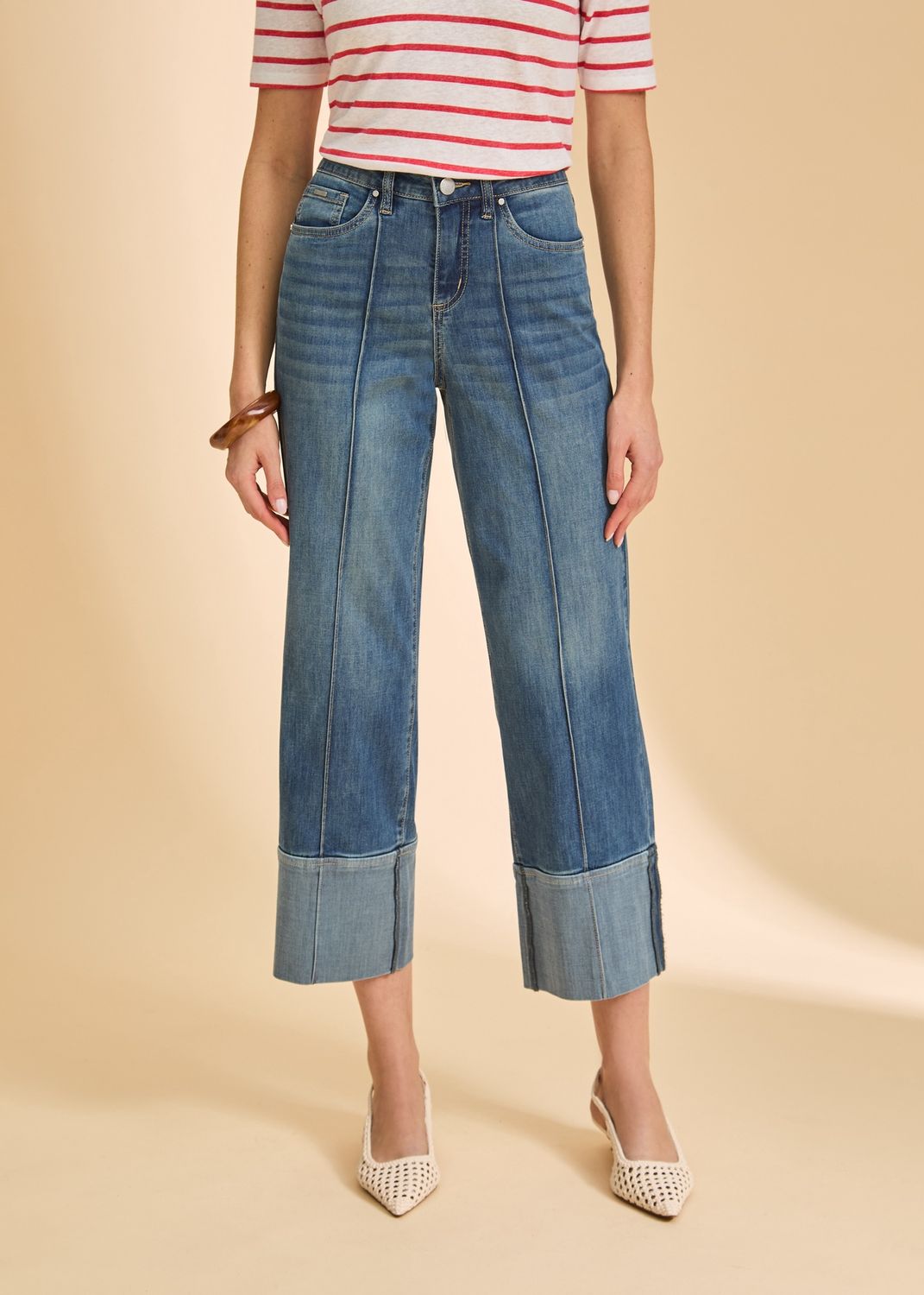 OLIVIA WIDE CUFF ANKLE JEAN