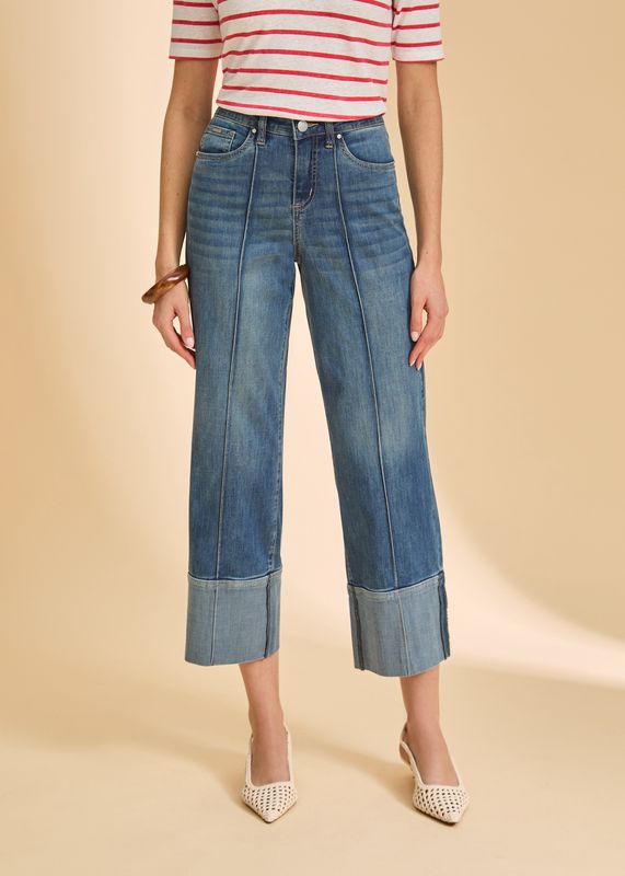 OLIVIA WIDE CUFF ANKLE JEAN