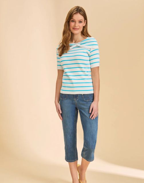 BOATNECK STRIPED SWEATER