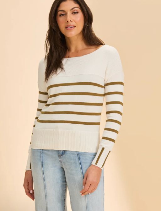 LONG SLEEVE STRIPED SWEATER