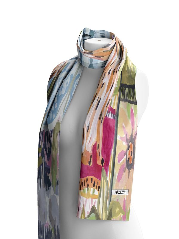 'CHEETAH IN CITY' SCARF