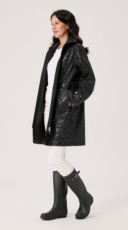 PRINTED LONG RAIN COAT