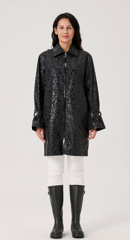 PRINTED LONG RAIN COAT