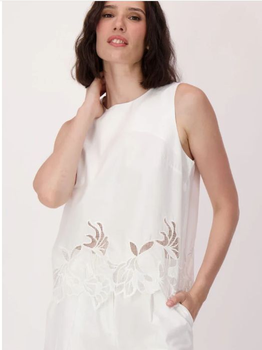 EMBROIDERED HEM TANK BLOUSE