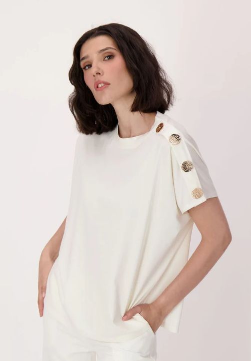 BUTTON SHOULDER TOP