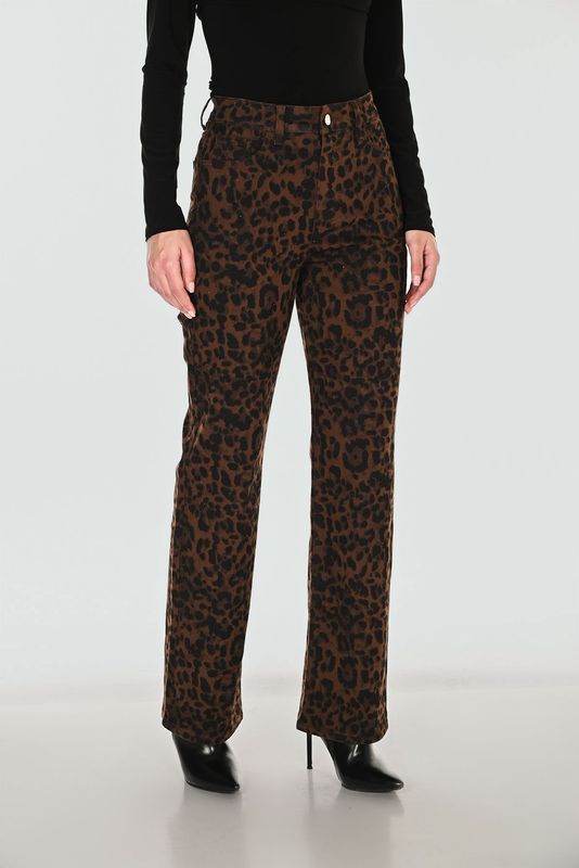 DENIM PANT LEOPARD