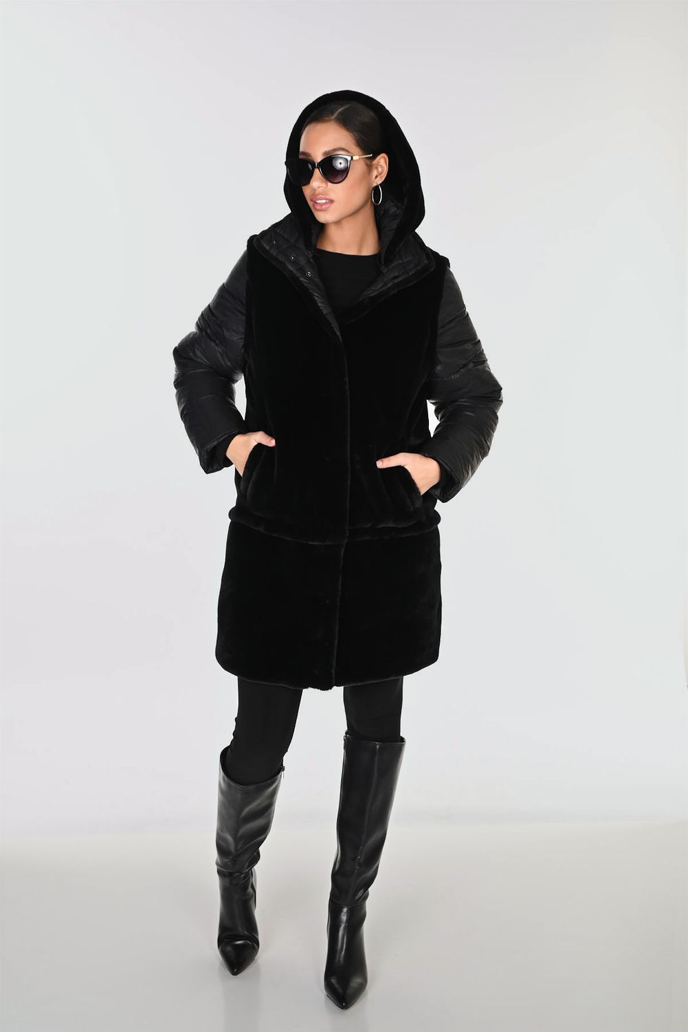 BLACK PUFFER COAT
