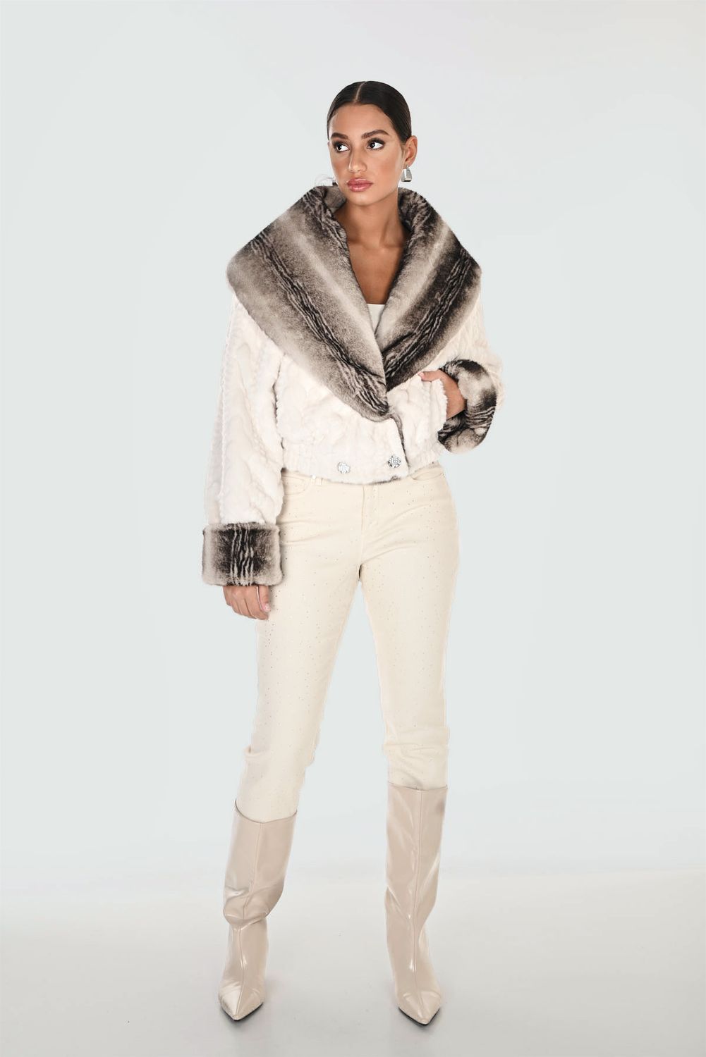 FAUX FUR REVERSIBLE JACKET