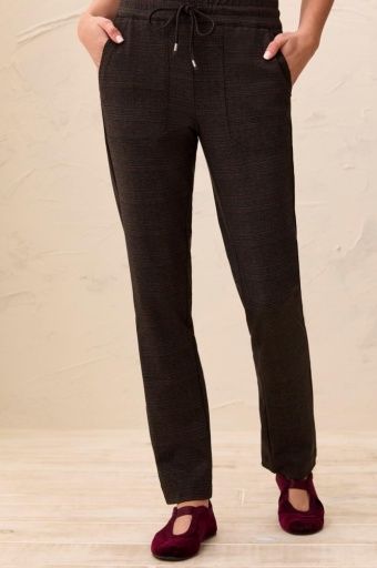 PULL ON ANKLE PANT W/ POCKETS-HENNA