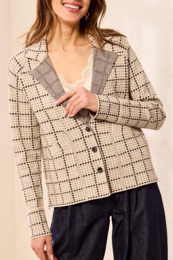 L/S SWEATER CARDIGAN W/POCKETS-ESPRESSO