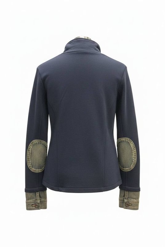 JACKET WITH DENIM DETAIL