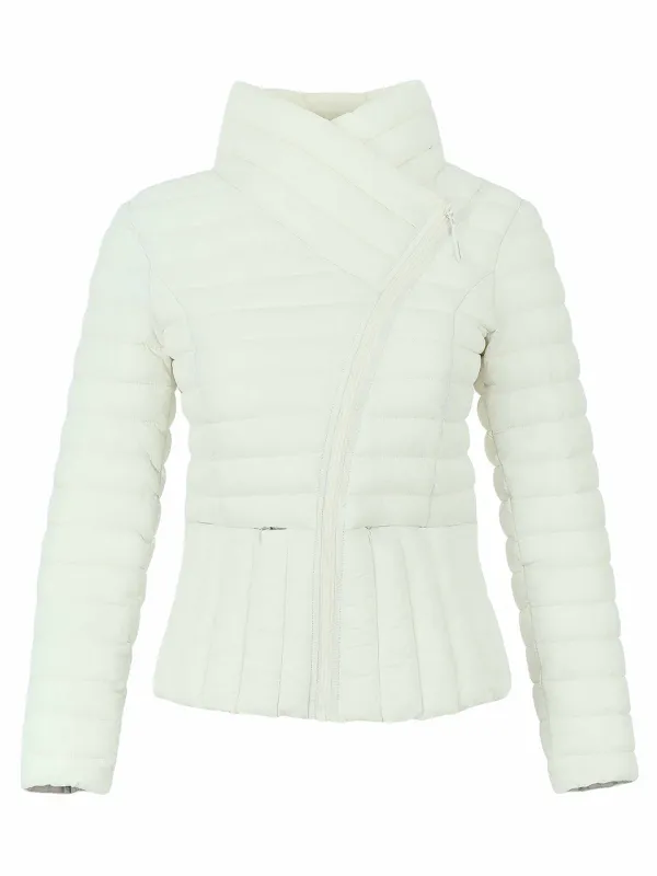 PUFFER COAT CRISS/CROSS DETAIL