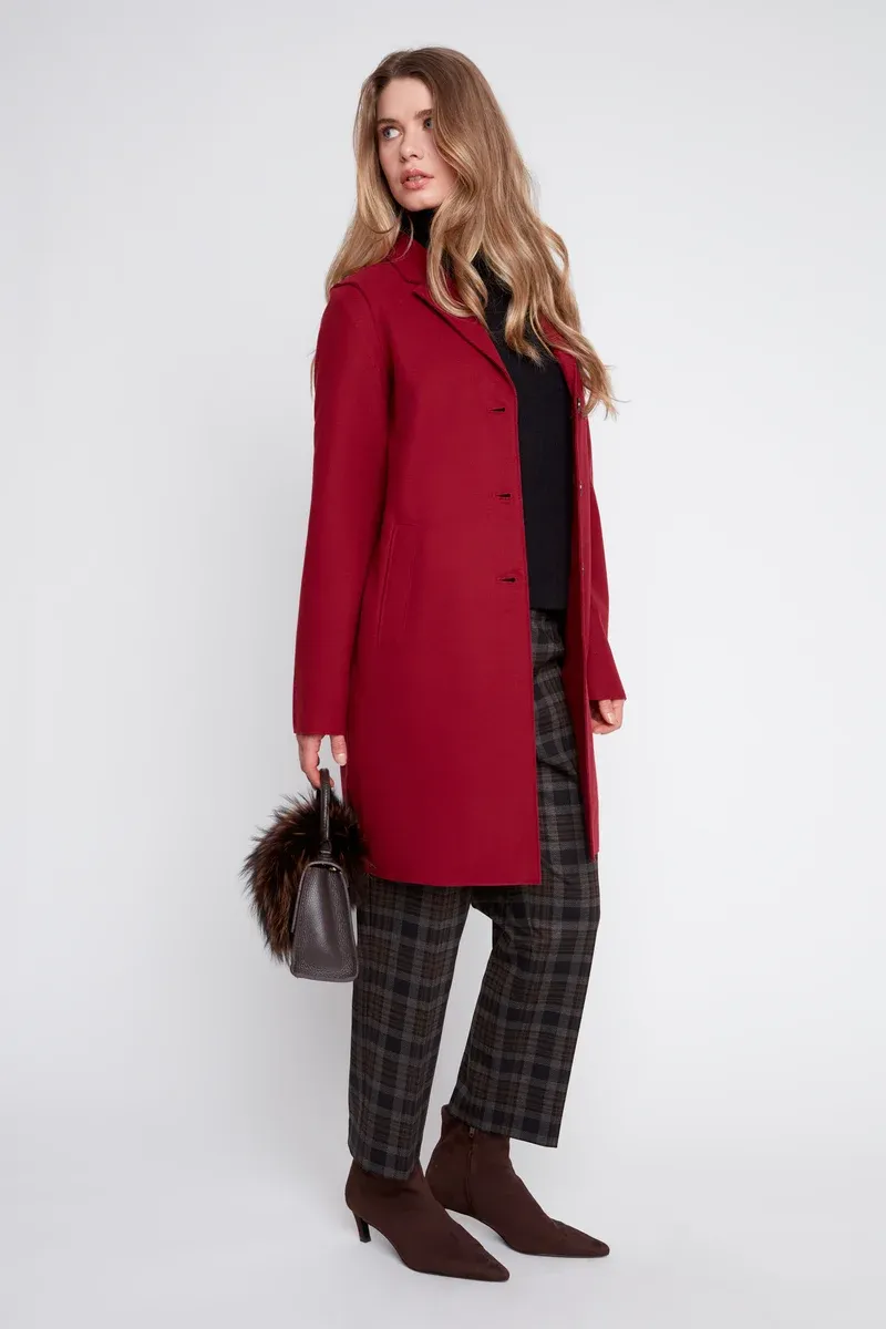 LONG COAT WITH RAW EDGE