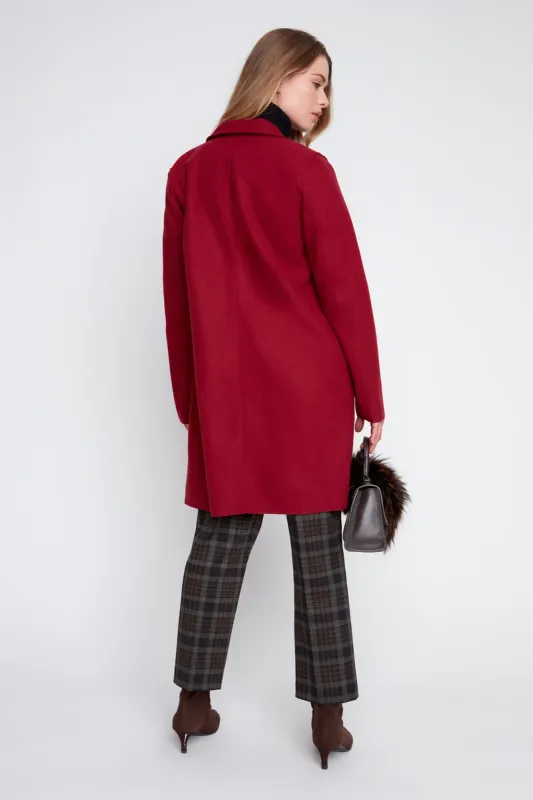 LONG COAT WITH RAW EDGE
