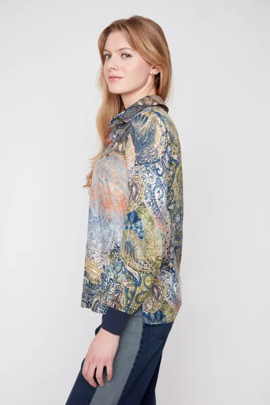 PAISLEY PRINT BLOUSE