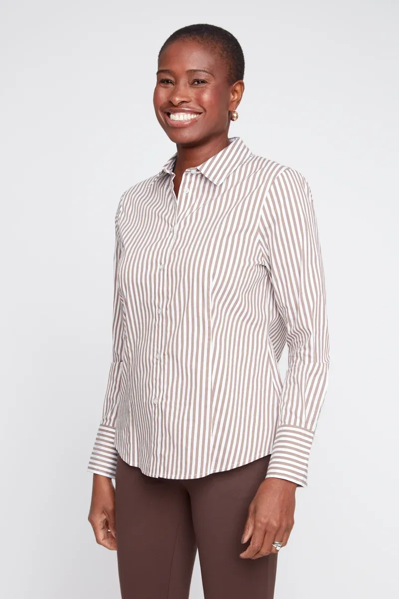 BOLD STRIPED COTTON SHIRT