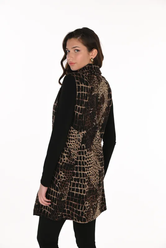 LONG PATTERNED VEST