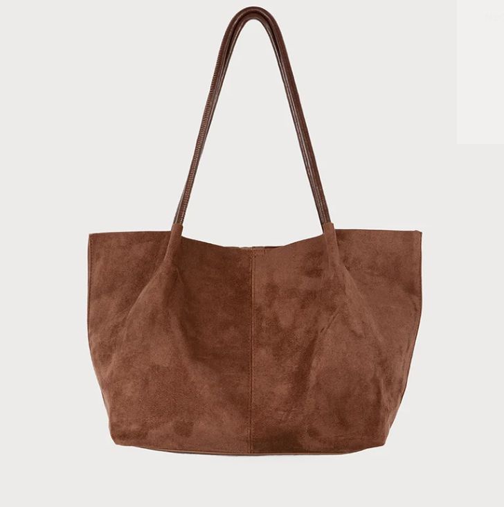 FAUX SUEDE OVERSIZED TOTE