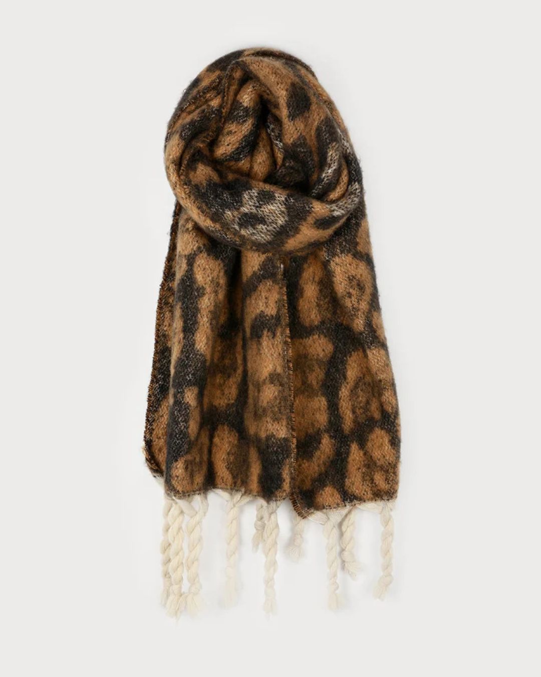 LEOPARD PRNT W/TASSELS