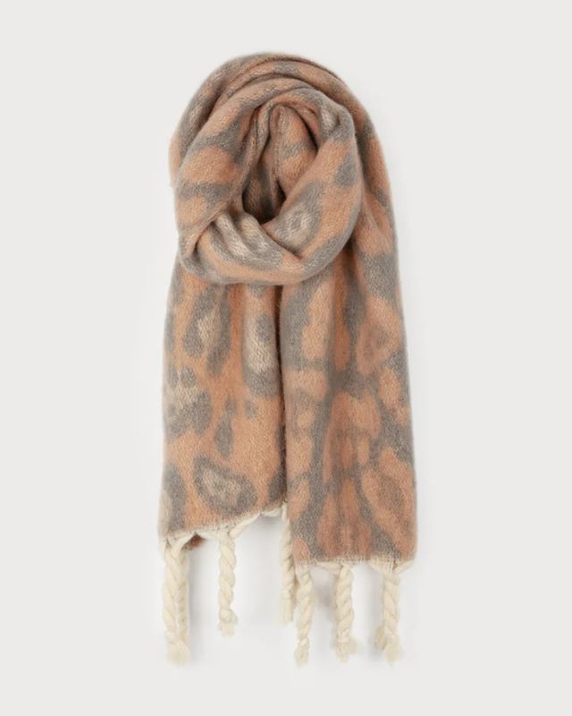 LEOPARD PRNT W/TASSELS