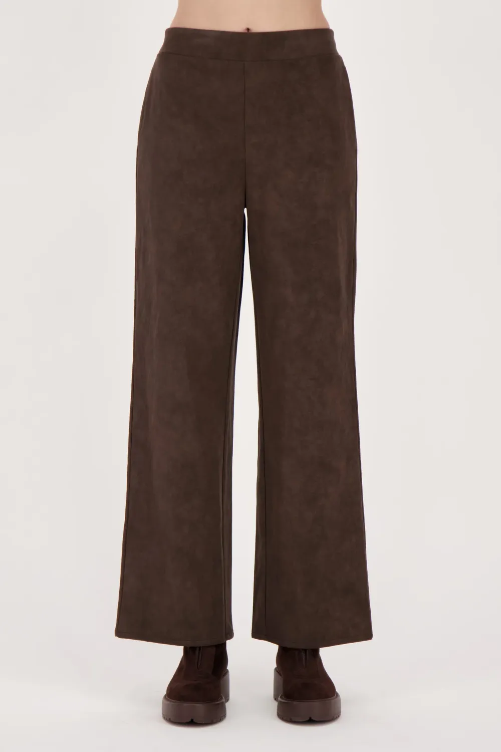 VEGAN NUBUCK STRAIGHT LEG PANT