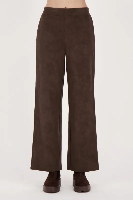VEGAN NUBUCK STRAIGHT LEG PANT