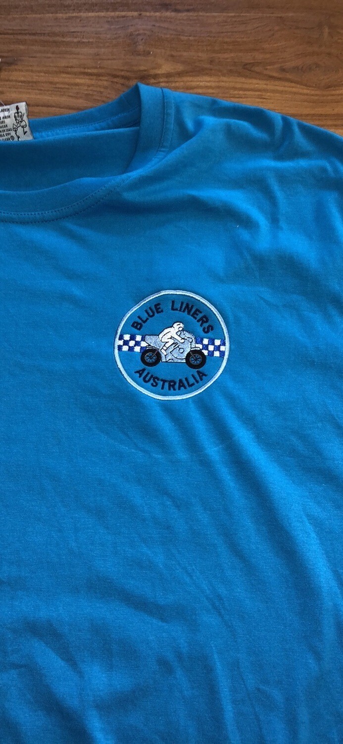 Blue Liners Round Neck Aqua T-shirt - Blue Liners Member Only Product