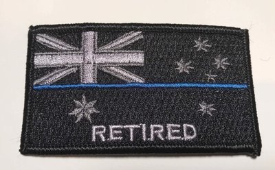 Thin Blue Line Australian Flag Retired Patch
