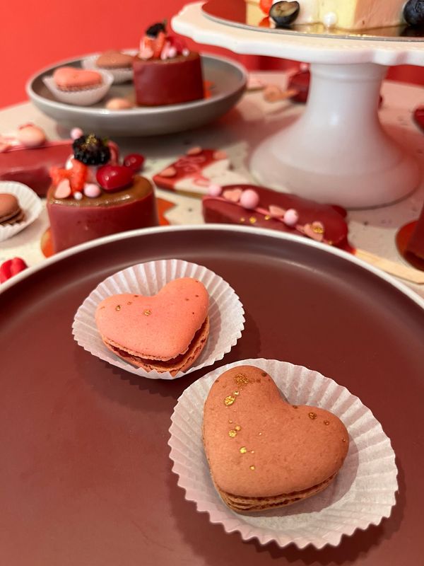 Valentins Herzmacaron Schoko Valentins Herzmacaron Schoko