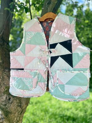 Kamizelka damska patchwork Lecące Gęsi