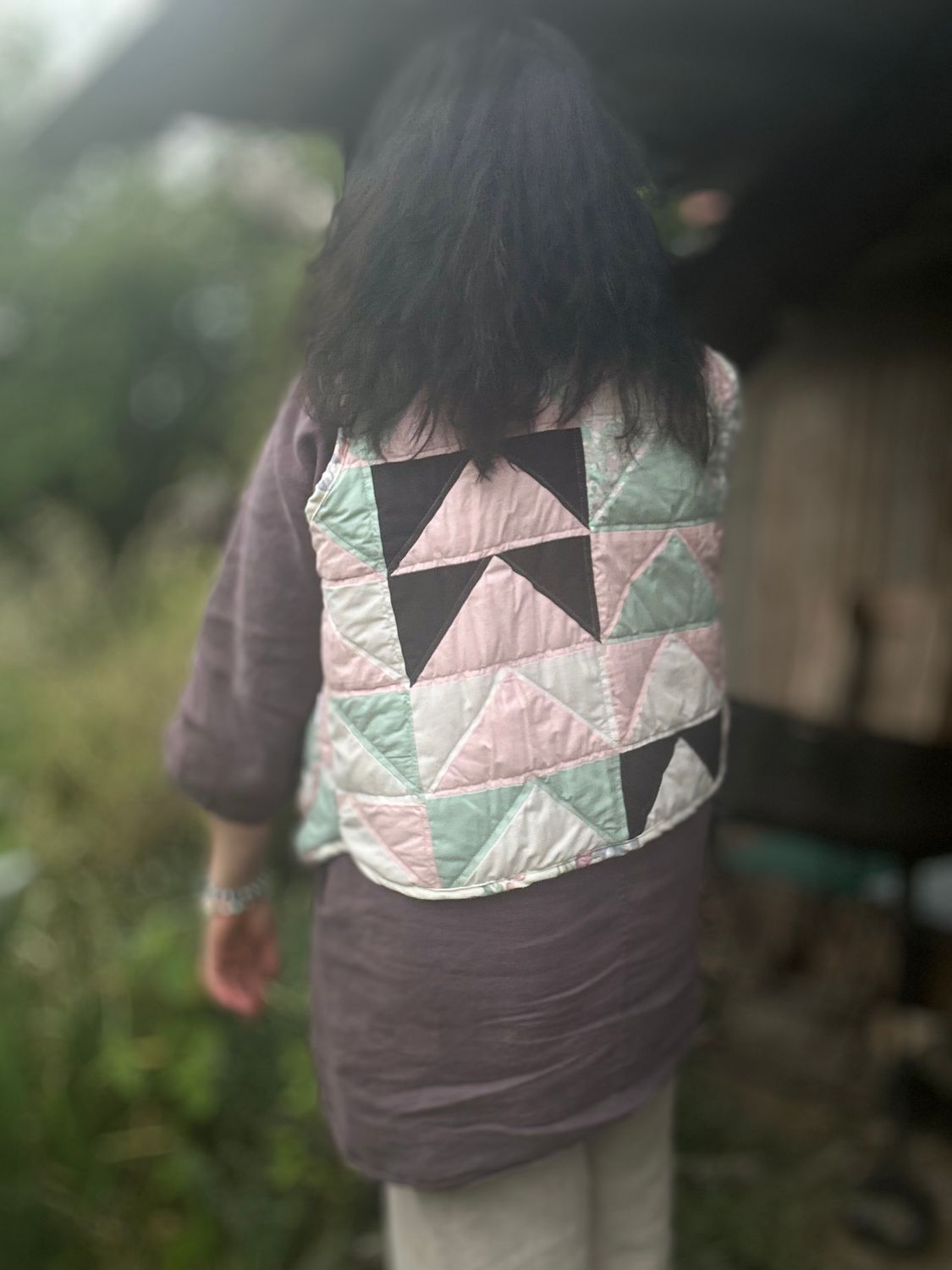 Kamizelka damska patchwork Lecące Gęsi
