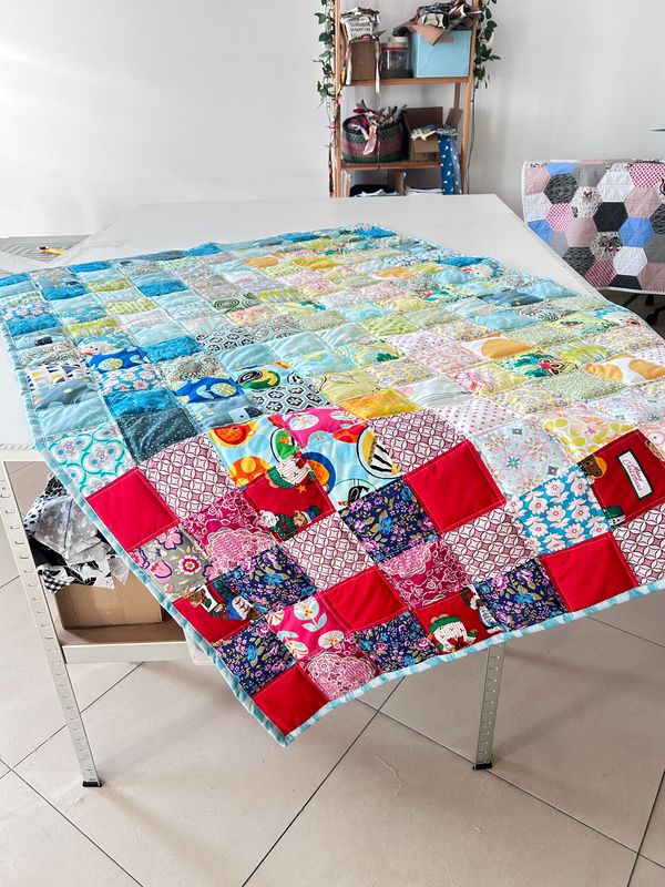 Narzuta patchworkowa dziecięca Ombre 115x165 cm