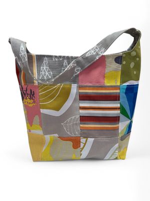 Torba na ramię patchworkowa z tkanin Ikea