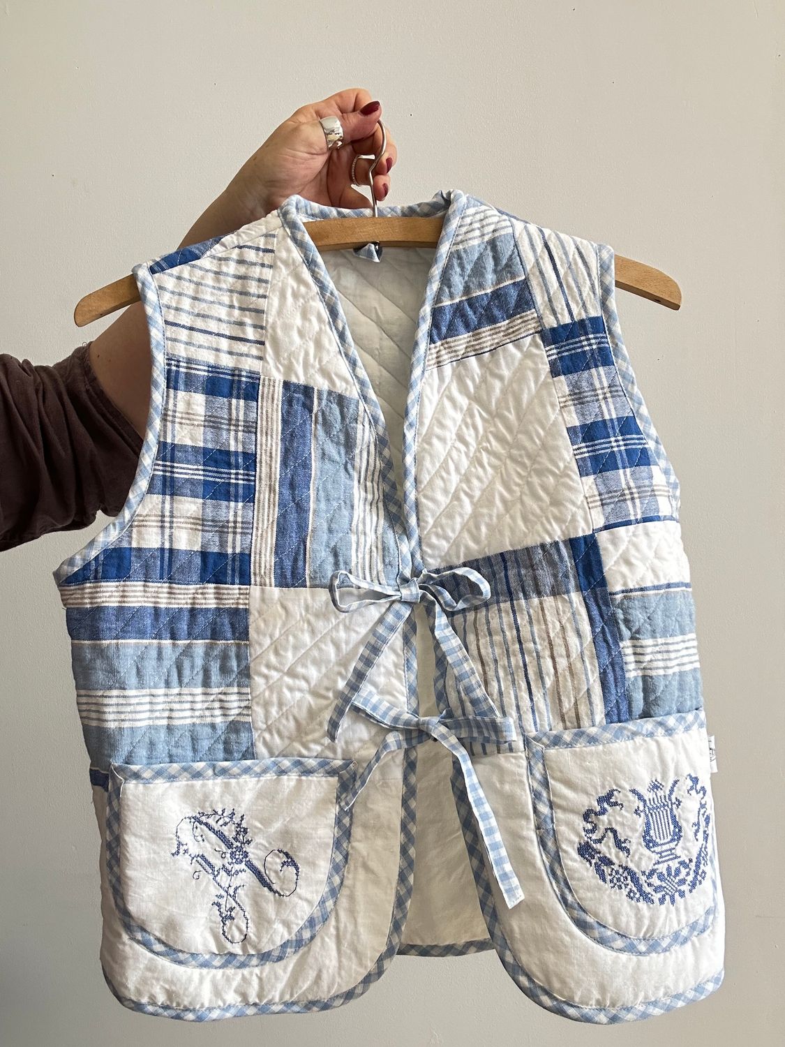 Kamizelka damska pikowana Vintage