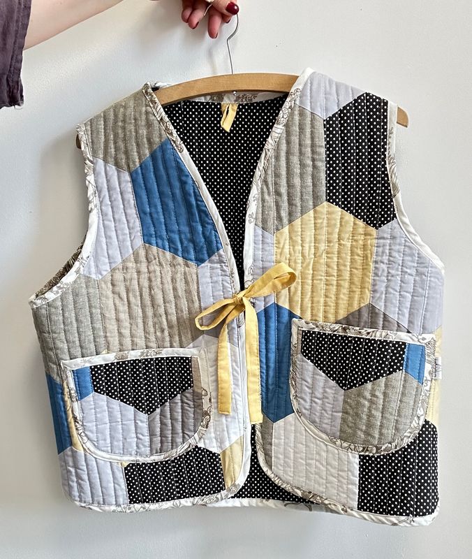 Kamizelka damska patchwork Heksagony